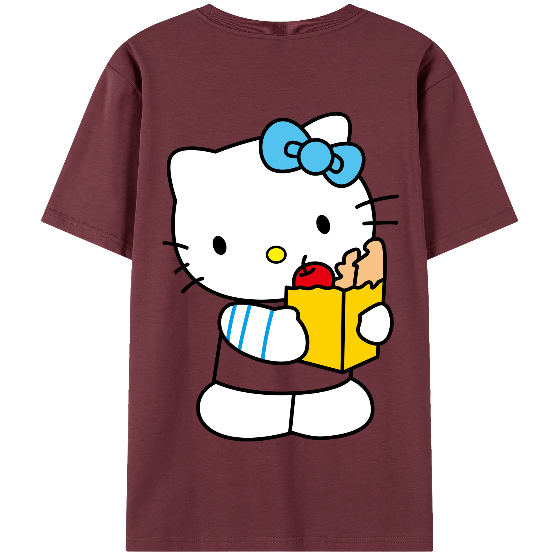 （画像用） Hello Kitty ハローキティ 綿100％半袖Tシャツ（背面プリント）